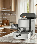 Top Shelf Smokeless Electric Coffee Bean Roaster With Auto Manual And Semi Auto Settings, electric roaster on kitchen countertop.