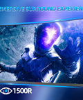 Massive 32 Inch Curved Qhd Gaming Monitor Serving Crisp 1440p Detail With A Smoking 170Hz Refresh Rate And Snappy 1Ms Response For Flawless Play And An Ultra Thin Frameless Build, displaying immersive visuals.