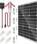 50W 12V Solar Panel Kit With Waterproof MPPT Controller Trickle Charger Maintainer For Boat Car RV Motorcycle included components