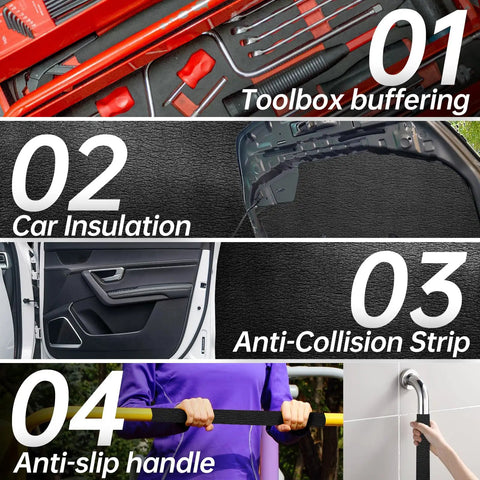 Premium High Density Self Adhesive Acoustic Foam Panels Solid Grip Closed Cell Soundproofing Tiles waterproof car insulation in door.