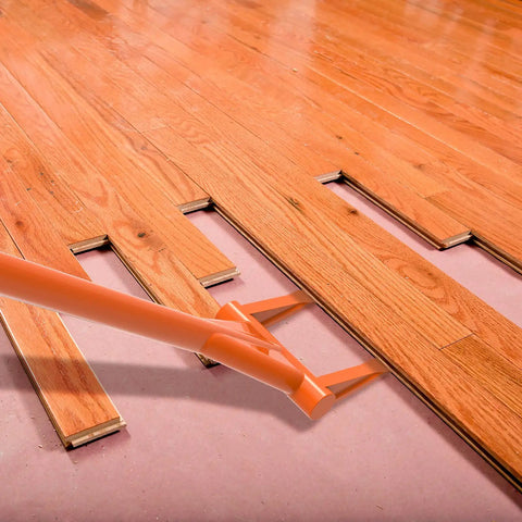 48 Inch Wrecking Bar With Dual Tines, Heavy Duty Pallet Buster With Steel Handle For Fast Deck Removal, Nails, Drywall, Flooring, And Siding Demolition, Renovation And Construction Made Easy. under hardwood flooring