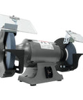 Hardcore 10 Inch Bench Grinder With Dual 24 And 46 Grit Coarse Vitrified Wheels Paired With A Rock Solid Metalworking Stand.