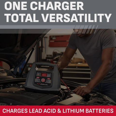 Kickstart Your Ride With This Smart 6V And 12V Car Battery Charger And Maintainer during charging on a vehicle engine.