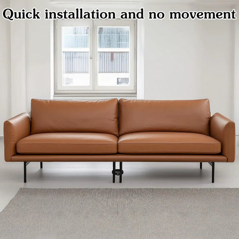 20 Pcs Heavy Duty Nylon Sectional Connectors Keep Your Couch Locked Down Tight Universal Sofa Brackets on a modern tan couch.