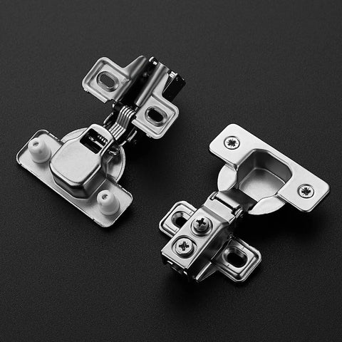60 Pack 30 Pairs Short Arm Kitchen Cabinet Hinges Five Eighths Inch Overlay Brushed Nickel Soft Close Concealed Hinges With Mounting Screws For Face Frame Doors 105 Degree Opening No Fuss Easy Install