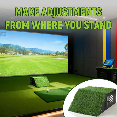 Floor Mounted Golf Simulator Projector Enclosure With Sturdy Full Steel Frame And Built In Cooling Vent System in home setup