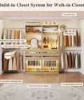 Real Game Changing Modular Closet System Set Of Two Expands From Six To Ten Feet Wide With Six Wooden Drawers and LED glass top.