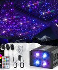 Headliner Kit With Four Color Fiber Optic Lights And Two In One Light Engine For Your Car Interior Glow Up, 1000 Pieces