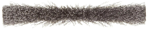Close-up of a steel crimped wire section from the Beefy 10 Inch Narrow Face Crimped Wire Wheel With 0.0118 Inch Steel Fill And Three Quarter Inch Arbor For Straight Grinders Bench Grinders And Buffing Lathes Made In The USA