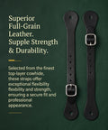 Full-grain leather spur straps for Western Cowboy Spurs Set With Six Hole Spur Belt, durable and flexible