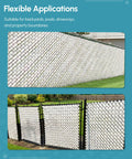 Privacy Weave Fence Slats For Chain Link Fences Easy DIY Privacy Solution White Polyethylene Slats Fits 2 Inch To 2 3 8 Inch Mesh