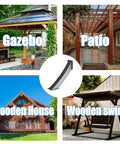 Heavy Duty 45 Degree Angle Brackets 8 Pack Steel Corner Connectors for Wood Framing and Outdoor Decking with gazebo and patio.