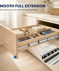 60 Inch Beefy Heavy Duty Drawer Slides With Full Extension Ball Bearing 500Lb Capacity Per Pair Ultra Solid Steel Build Smooth Silent Operation 76mm Rail Width Durable Hardware For Cabinets on open kitchen drawer