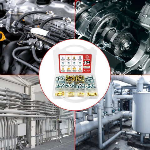 Get Your Ride Rocking With This Ultimate 104Pcs Brake Line Fittings Kit Featuring High Temp Brass Nuts Unions And Tees For 3/16 Inch 1/4 Inch Lines That Last A Lifetime Without Rust Or Leaks, 104-piece brass brake line fitting kit