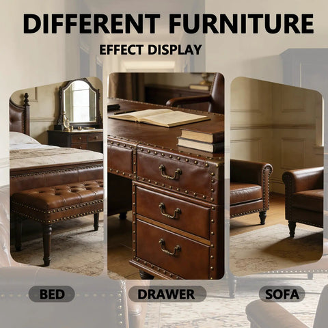 Top Shelf Upholstery Tacks For Furniture Makeovers 120 Piece Antique Bronze Hardware For Sofas And Chairs on bed, drawer, and sofa.