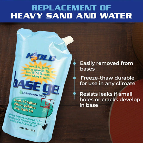 Ballast Gel For Basketball Hoops And Sign Bases, Replaces Sand Or Water In Portable Outdoor And Indoor Setups, pouch