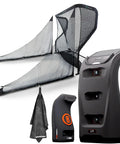 Launch Pro I Circle B Edition Golf Launch Monitor Bundle with LPi monitor, Net Return, barriers, towel, and GPS overview