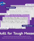 30 Pack Power Mop Refills For PowerMop, Upgraded Full Width Pads With Extra Absorbent Layer, 5X Cleaning Power, Heavy Duty Replacement Pads, Bulk Pack For Home, Office And Crew Cleaning. White mop refill pads with scrubbing strips and absorbent layers