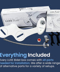 Neo 110 Non Electric Bidet Attachment For Toilet Seat With Single Nozzle And Rear Wash with installation parts