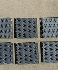 Built Like A Tank 4X4 In Steel Mending Plates Hot Dipped Galvanized Heavy Duty Framing Reinforcement Hardware For Pressure Treated Wood Rust Proof Construction Connectors Pack, displayed in a group of six.