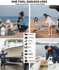 High Pressure 5L Portable Shower Kit Hand Pump 45 PSI No Power Needed for Camping beach dog wash and boat cleaning use