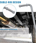 Heavy Duty Double Ribbed 90 Degree Bend Exhaust Hanger Rod Kit For Weld In Place Universal Muffler Bracket Support Rods Fit Wide Range Of Car Pipes And Rides, galvanized iron, 0.39 inch