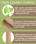 High quality fabric with jute texture for Natural Burlap Roll 60 Inch By 100 Feet Garden Weed Barrier Fabric, plants and text