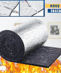Two Roll Gray Duct Insulation Wrap With Thermal Foil Backing For HVAC Vents And Air Ducts 12 Inch Wide 20 Feet Long shown rolled and cut.