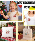 12 Piece Dessert Cup Iron On Transfer Kit For Christmas Festive Dessert Cup Designs DIY Heat Transfer Stickers on shirt, pillow, bag.