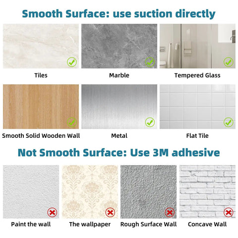 Vacuum Suction Shower Head Holder With Adjustable Height And No Drill Install