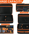 Rugged Double Layer Carrying Case For Electrical Testing Gear Fits ET310 ET80101 ET80016 Circuit Breaker with mesh pockets