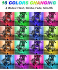 Indoor LED Spot Lights 5W RGBW Uplighting With Remote, 16 Colors And 4 Modes For Parties And Plants displayed on wall