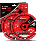 EZARC Metal Master diamond cutting discs, 3-inch diameter with 3/8-inch bore, two-pack for die grinder