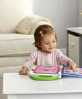 Totally Awesome Interactive Kids Learning Book Featuring Turtle Tiger And Monkey Pals With Touch To Speak Tech for toddlers, open with colorful pages.