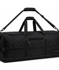 Beast Of A 132L 36 Inch Heavy Duty Extra Large Duffle Bag with shoulder strap, black color, showing upgraded durable zipper