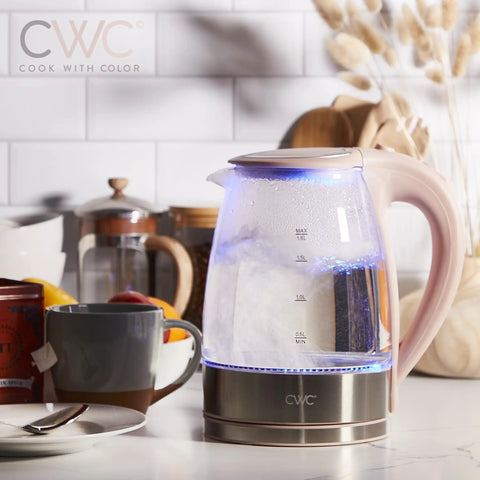 Electric Tea Kettle 1.8L Cordless Hot Water Boiler In A Snap With 1200W Rapid Boil, Auto Shutoff And Boil Dry Protection