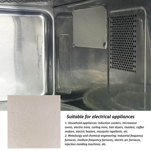 Four Pack Microwave Waveguide Covers For DIY Microwave Repair installed in microwave interior with texture detail
