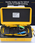 OTDR Launch Cable Box For Fiber Optic Testing 1 Kilometer SM Single Mode Cable in yellow case with SC UPC-SC APC connectors