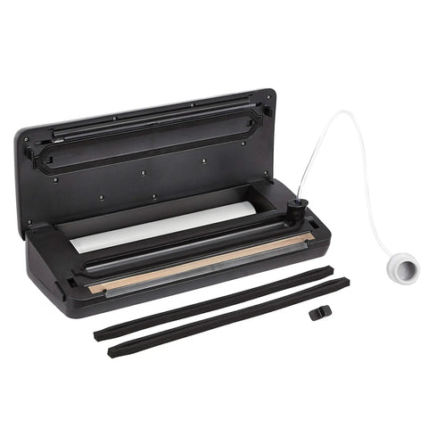 Open Vacuum Sealer Machine For Food Preservation With Dry And Moist Modes Built In Cutter Air Hose And 16 Foot Roll Included
