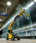 Heavy Duty Glass Panel Vacuum Lifter Equipped With Industrial Suction Cups For A Rock Solid Grip Easy Haulage And No Sweat Install on construction site.