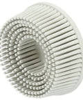 Roloc Bristle Disc For Metal Coating Removal, 80 Grit Ceramic Mineral, Molded Abrasive Bristles For Deburr, Blend, Finish, And Polish Like A Pro, Quick Attach Roloc Mount, 2 Inch Disc Pack Of 10 showing close-up of circular bristles