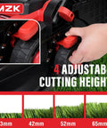 Cordless 20V 13 Inch Brushless Electric Lawn Mower With 4 Position Height Adjustment detail, showing cutting height settings.