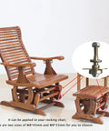 Heavy Duty Rocking Chair Bearing Hardware Pack Comes With Eight Beefy M8 X45mm Metal Screws And Sure Grip Connectors For Reliable Furniture Gliders And Quick Weekender Diy Fixes Daily, showing screws fitting into wooden rocking chair.