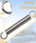 Badass Heavy Duty Stainless Steel Recliner Springs Knockout Build For Sofa Repair Solid As A Rock Tension Coils, 5in length.