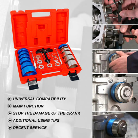 Crankshaft And Camshaft Oil Seal Installer And Remover Kit, 22 Piece Puller Set For Automotive Engine Repair, open kit with tools