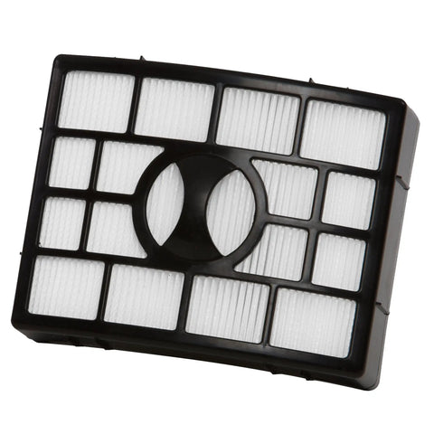 Replacement Filter Kit For Apex DuoClean Vacuums NV AX 2 Foam 2 Felt 2 HEPA showing black frame HEPA filter close-up