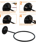 Installation guide for Metal Ball Holder Rack Wall Mounted Two Piece Set Black Heavy Duty Wall Display Storage for Sports Balls