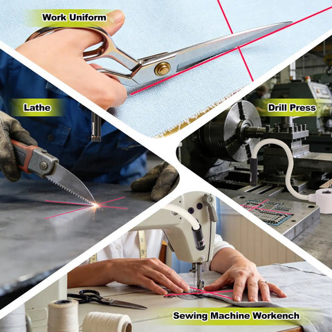 Magnetic Quilting Light With Crosshair Guide Adjustable Red Laser for straight stitching on sewing machine workbench