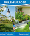 Extendable Pollen Duster For Fruit Trees With 93cm Rod Diatomaceous Earth Atomizer in use for pollination and pest control.