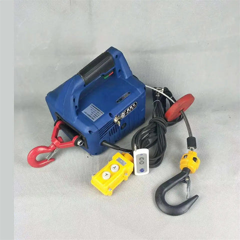 Professional Grade Electric Hoist With Portable Winch Design 500Kg Capacity Steel Wire Rope Lifter with control remote.
